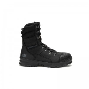 Black CatFootweat Accomplice X Waterproof Steel Toe Men's Work Boots | IN0184396