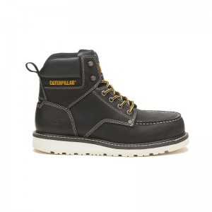 Black CatFootweat Calibrate Steel Toe Men's Work Boots | HV8240591