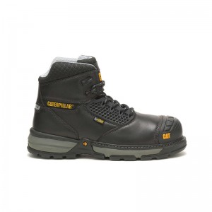 Black CatFootweat Excavator Superlite Cool Carbon Composite Toe Men's Work Boots | GP5894631