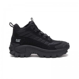 Black CatFootweat Intruder Mid Men's Casual Shoes | QI4567831