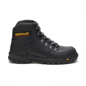 Black CatFootweat Outline Steel Toe Men's Work Boots | MD9067528