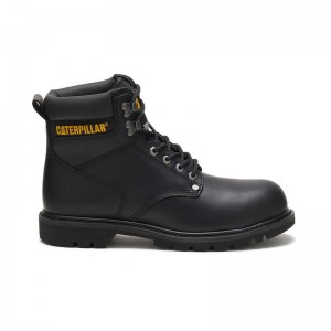 Black CatFootweat Steel Toe Men's Work Boots | JL3564192