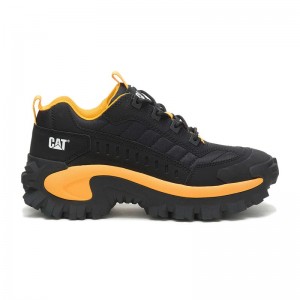 Black / Yellow CatFootweat Re-Powered Intruder Chunky Trainer Women's Shoes | VP8234095