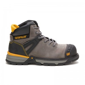 Blue Grey CatFootweat Comfortable Men's Work Boots | NW5413768