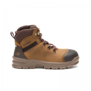 Brown CatFootweat Accomplice X Waterproof Steel Toe Women's Boots | MP0521748