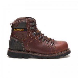 Brown CatFootweat Alaska 2.0 Steel Toe Men's Work Boots | RU8501746