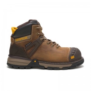 Brown CatFootweat Comfortable Men's Work Boots | ED9520861