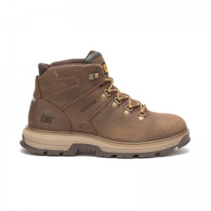 Brown CatFootweat Exposition Hiker Waterproof Men's Work Boots | DY8057469