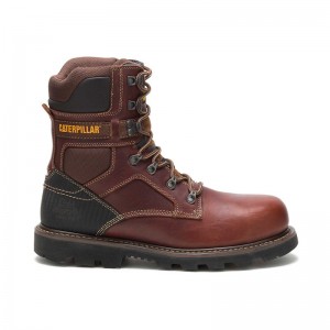 Brown CatFootweat Indiana 2.0 Steel Toe Men's Work Boots | NP5981026