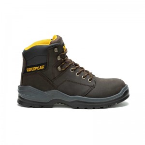 Brown CatFootweat Striver Steel Toe Men's Work Boots | QF9402173