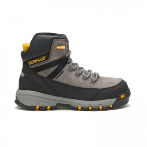 Grey CatFootweat Breakwater Waterproof Thinsulate Carbon Composite Toe Men's Work Boots | RE9071864