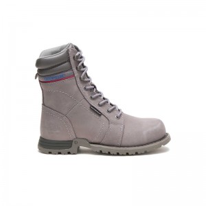 Grey CatFootweat Echo Waterproof Steel Toe Women's Boots | IT7385641