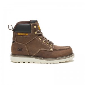 Khaki CatFootweat Calibrate Men's Work Boots | FV5123487