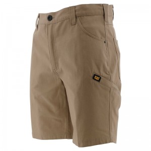 Khaki CatFootweat Stretch Canvas Utility Short Men's Clothing | DI9562384