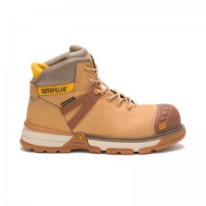 Orange CatFootweat Comfortable Men's Work Boots | TW1534062