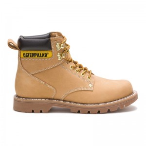 Orange CatFootweat Second Shift Men's Work Boots | FJ0194358