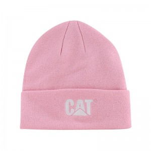 Pink CatFootweat Trademark Cuff Beanie Men's Clothing | JE3648120