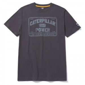 Purple CatFootweat Caterpillar Power Tee Men's Clothing | OK1032845