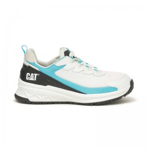 White / Blue CatFootweat Streamline Runner Carbon Composite Women's Shoes | GI7240318