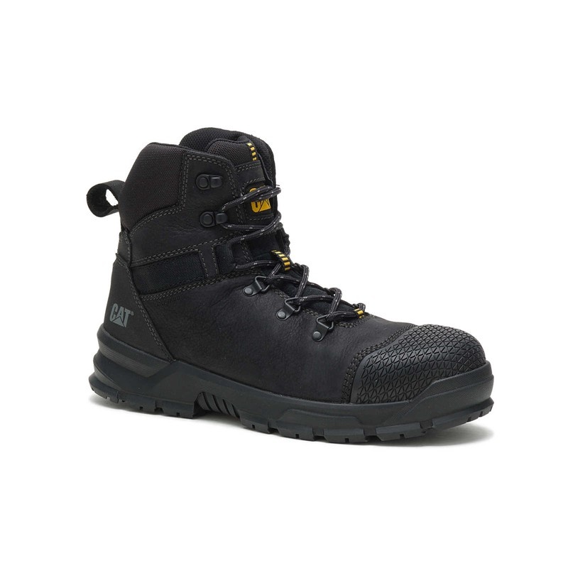 Black CatFootweat Accomplice X Waterproof Steel Toe Men's Work Boots | BK8356704