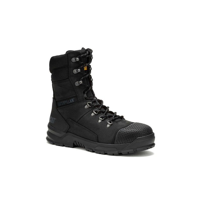 Black CatFootweat Accomplice X Waterproof Steel Toe Men's Work Boots | IN0184396