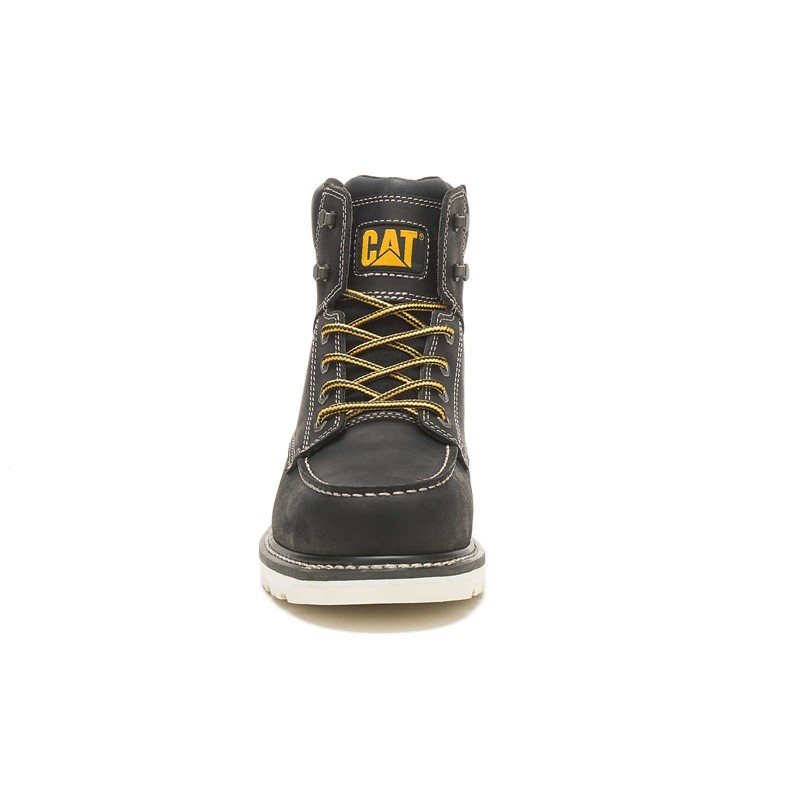 Black CatFootweat Calibrate Steel Toe Men's Work Boots | HV8240591