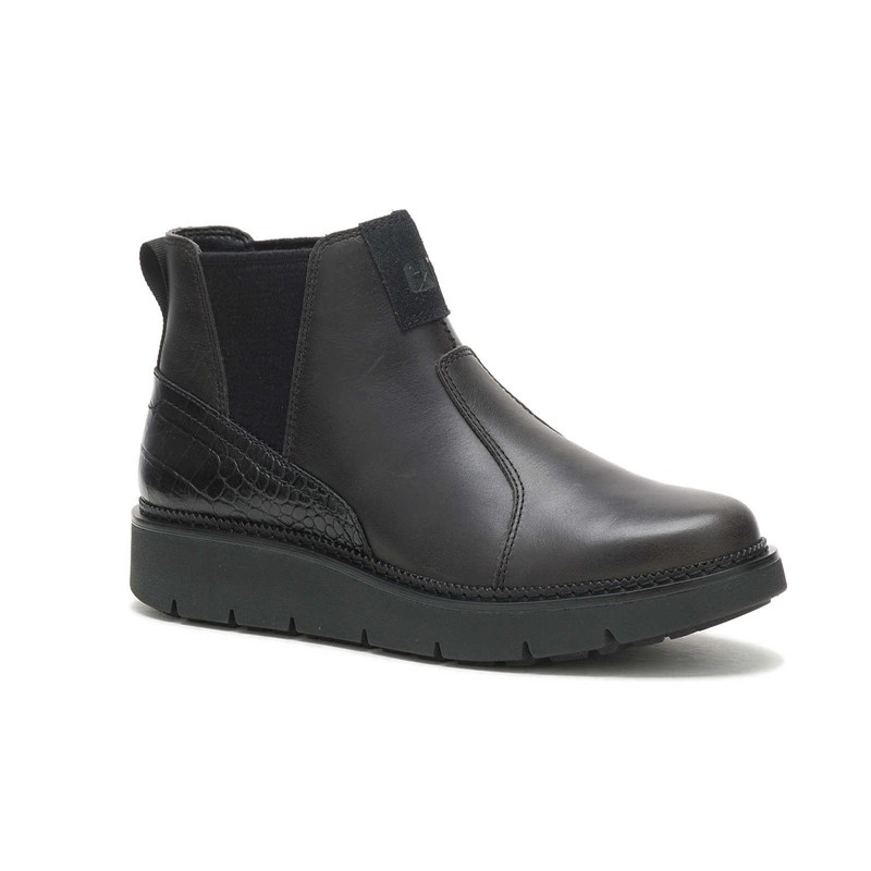 Black CatFootweat Chariot Chelsea Women's Boots | IU1058369