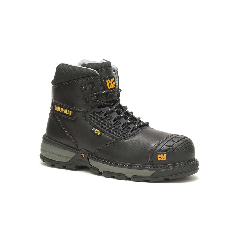 Black CatFootweat Excavator Superlite Cool Carbon Composite Toe Men's Work Boots | GP5894631