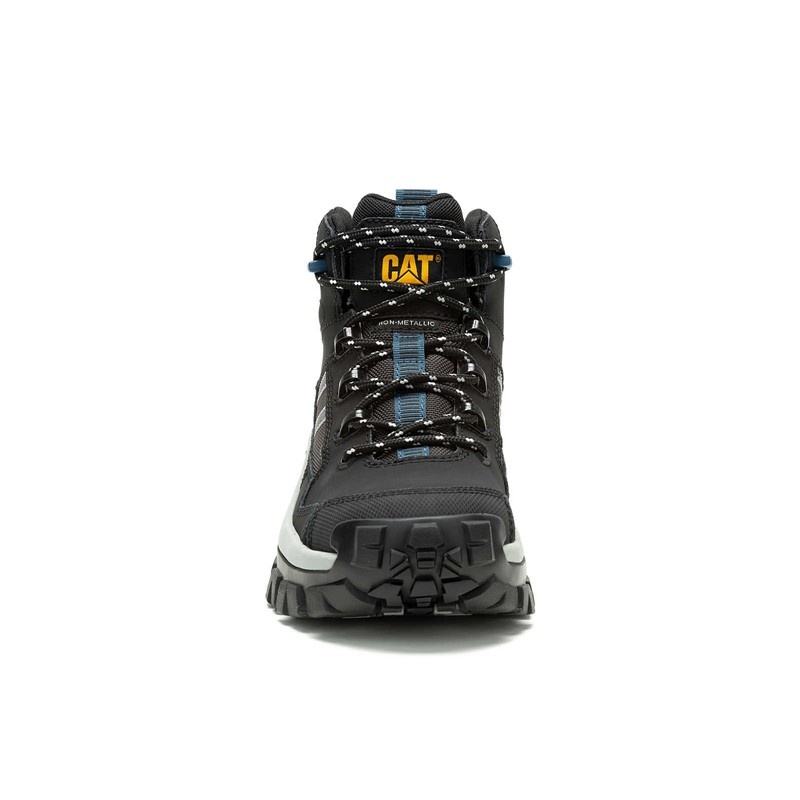 Black CatFootweat Invader Mid Vent Composite Toe Men's Work Boots | KG0971368