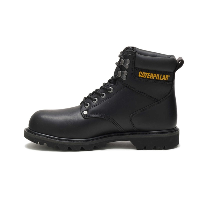 Black CatFootweat Steel Toe Men's Work Boots | JL3564192