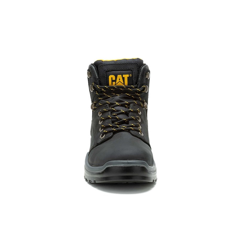 Black CatFootweat Striver Steel Toe Men's Work Boots | LC6592083