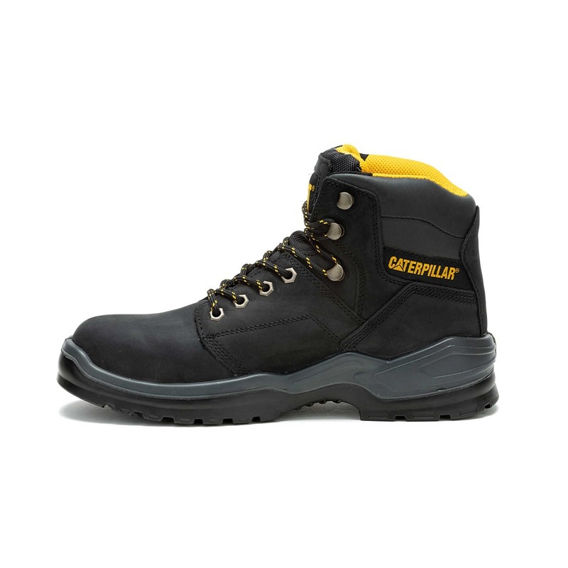 Black CatFootweat Striver Steel Toe Men's Work Boots | LC6592083