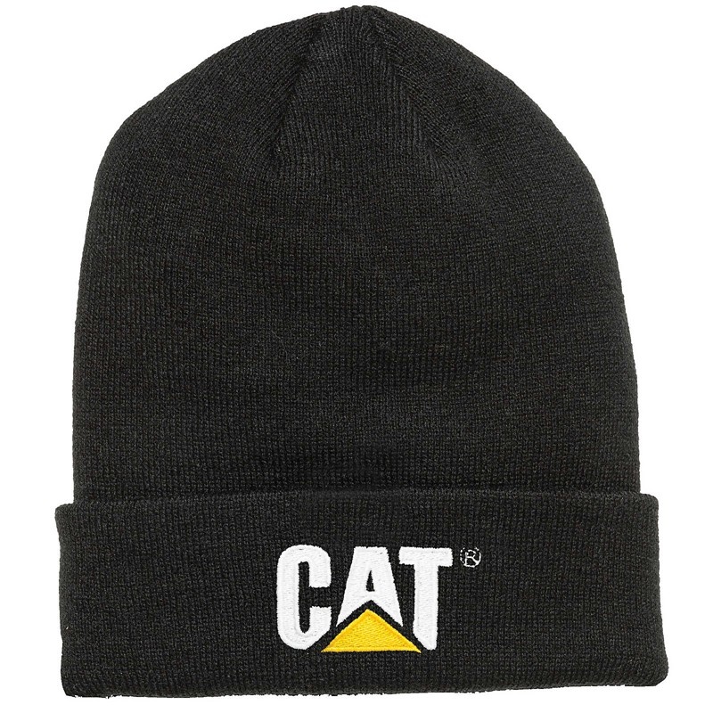 Black CatFootweat Trademark Cuff Beanie Women\'s Workwear | OF1698274