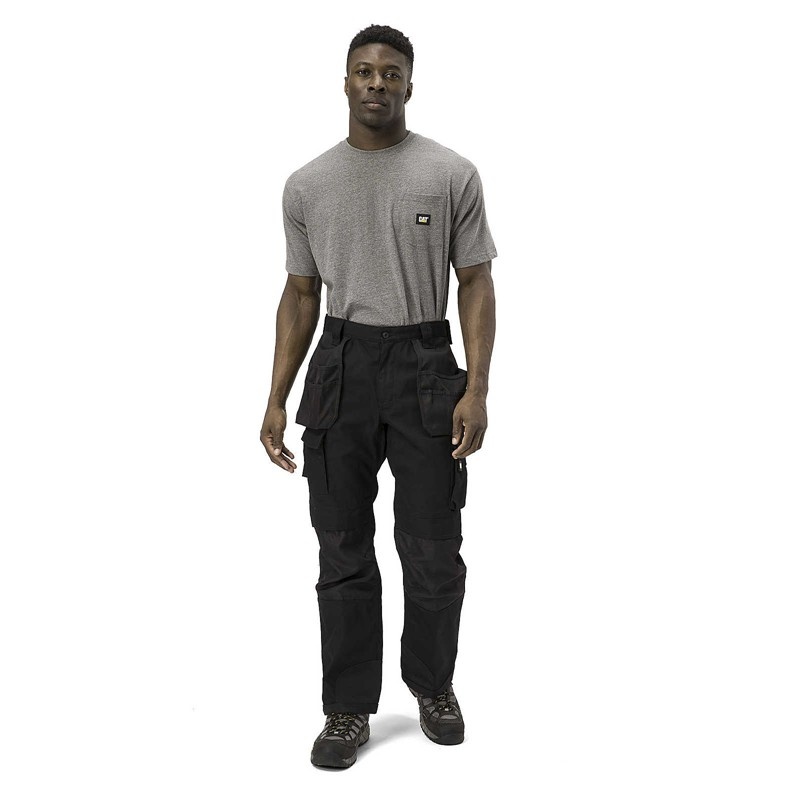 Black CatFootweat Trademark Trouser Men's Clothing | JP3147568