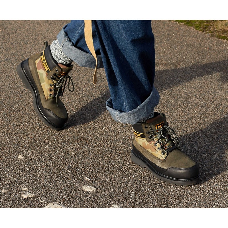 Black CatFootweat X Nigel Cabourn Utah - Unisex Styles Men's Casual Shoes | DF9802173