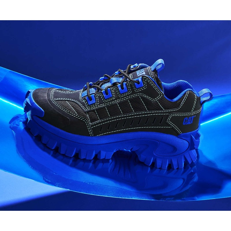 Black / Blue CatFootweat Intruder Supercharged Men's Casual Shoes | GO9401752