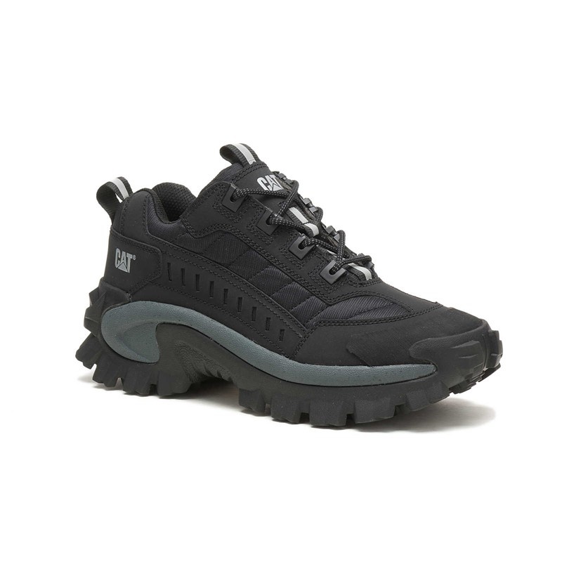 Black / Dark Grey CatFootweat Re-Powered Intruder Chunky Trainer Women's Shoes | EO5784960