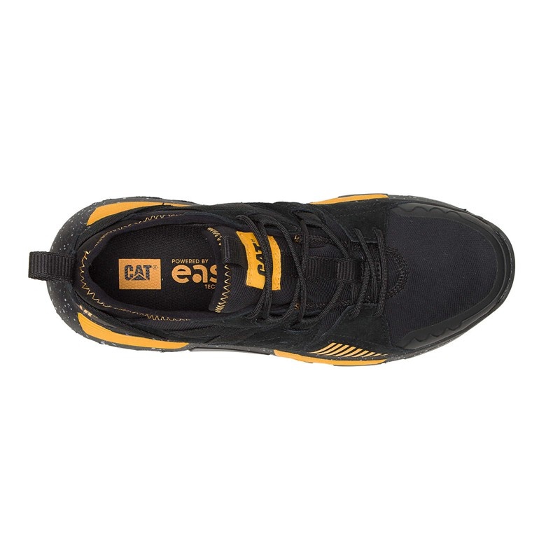 Black / Yellow CatFootweat Raider Sport Sneaker Men's Casual Shoes | VB5724681