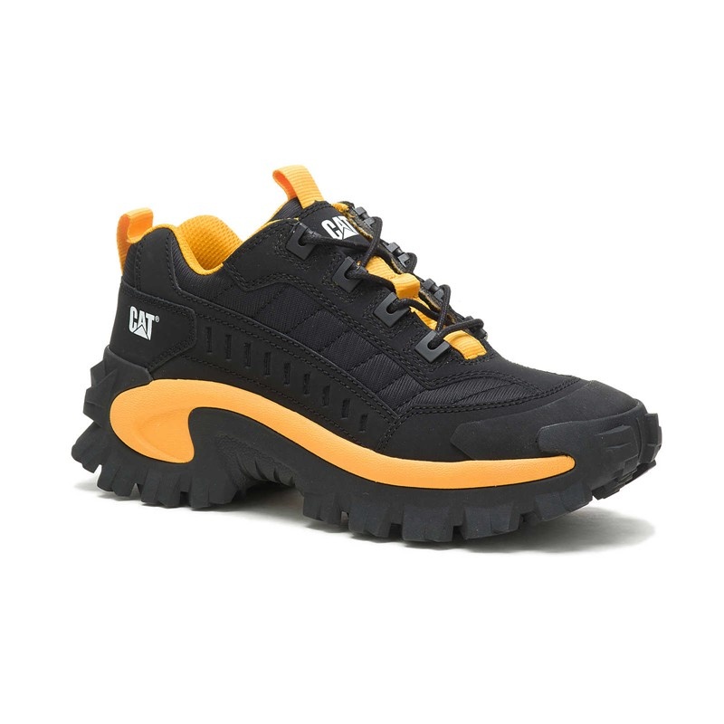 Black / Yellow CatFootweat Re-Powered Intruder Chunky Trainer Women's Shoes | VP8234095