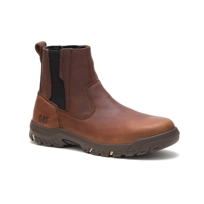 Brown CatFootweat Abbey Steel Toe Women's Boots | VH2056891