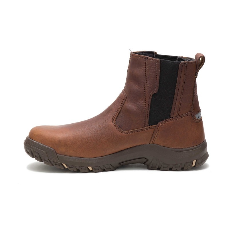 Brown CatFootweat Abbey Steel Toe Women's Boots | VH2056891