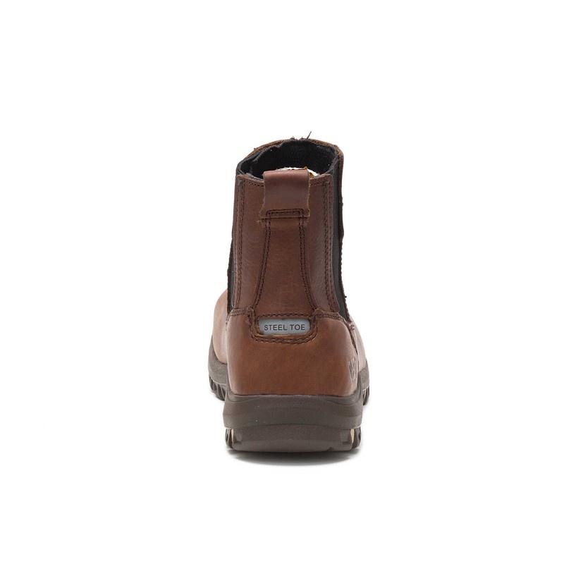 Brown CatFootweat Abbey Steel Toe Women's Boots | VH2056891