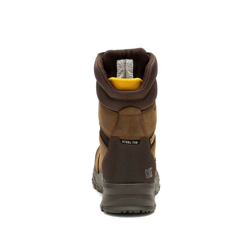 Brown CatFootweat Accomplice X Waterproof Steel Toe Men's Work Boots | IX7085421