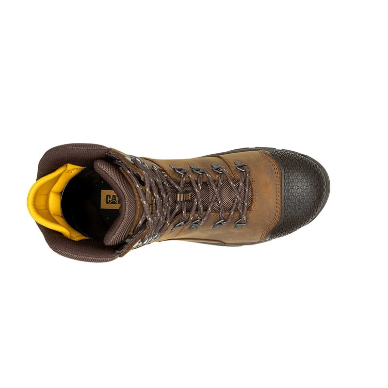 Brown CatFootweat Accomplice X Waterproof Steel Toe Men's Work Boots | IX7085421