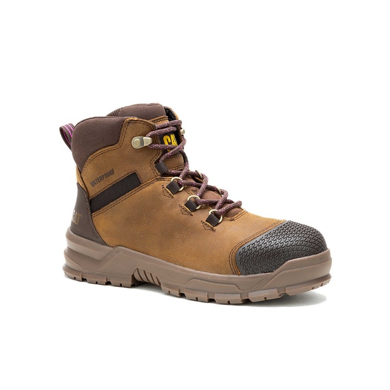 Brown CatFootweat Accomplice X Waterproof Steel Toe Women's Boots | MP0521748