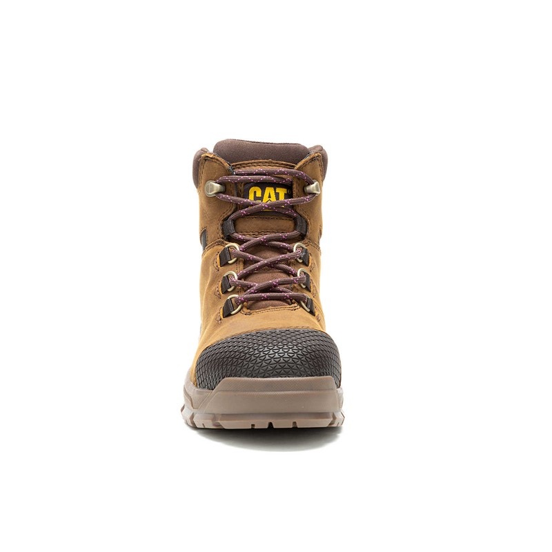 Brown CatFootweat Accomplice X Waterproof Steel Toe Women's Boots | MP0521748