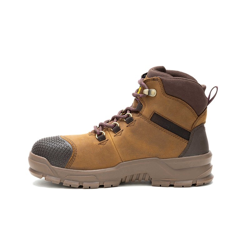 Brown CatFootweat Accomplice X Waterproof Steel Toe Women's Boots | MP0521748