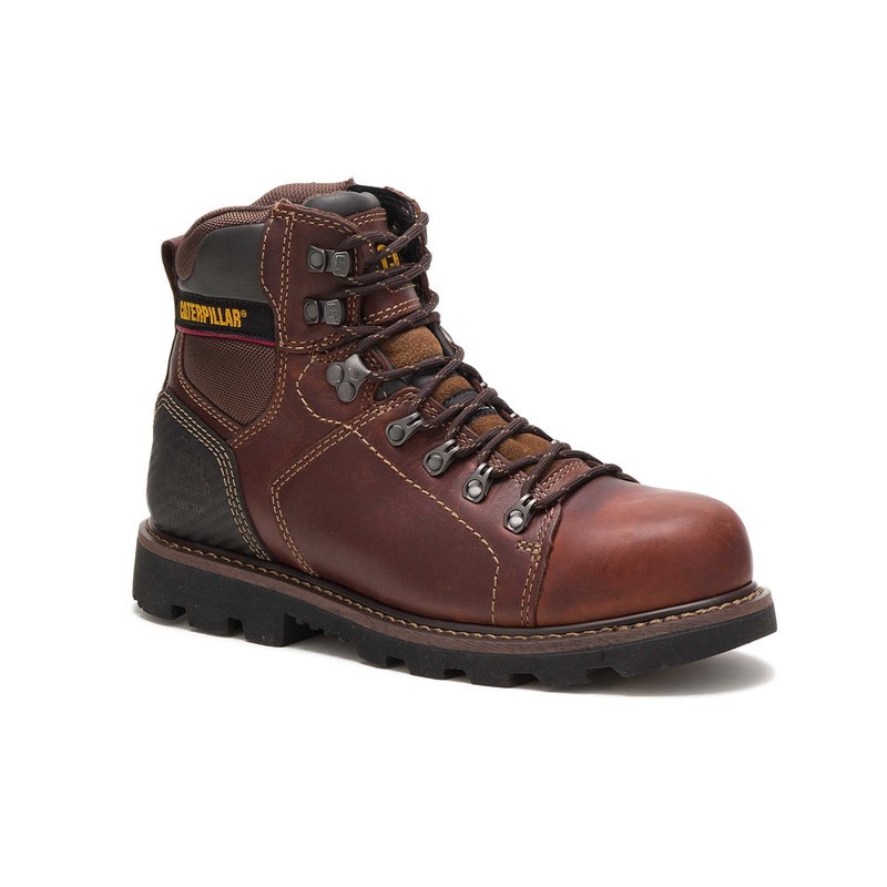 Brown CatFootweat Alaska 2.0 Steel Toe Men's Work Boots | RU8501746