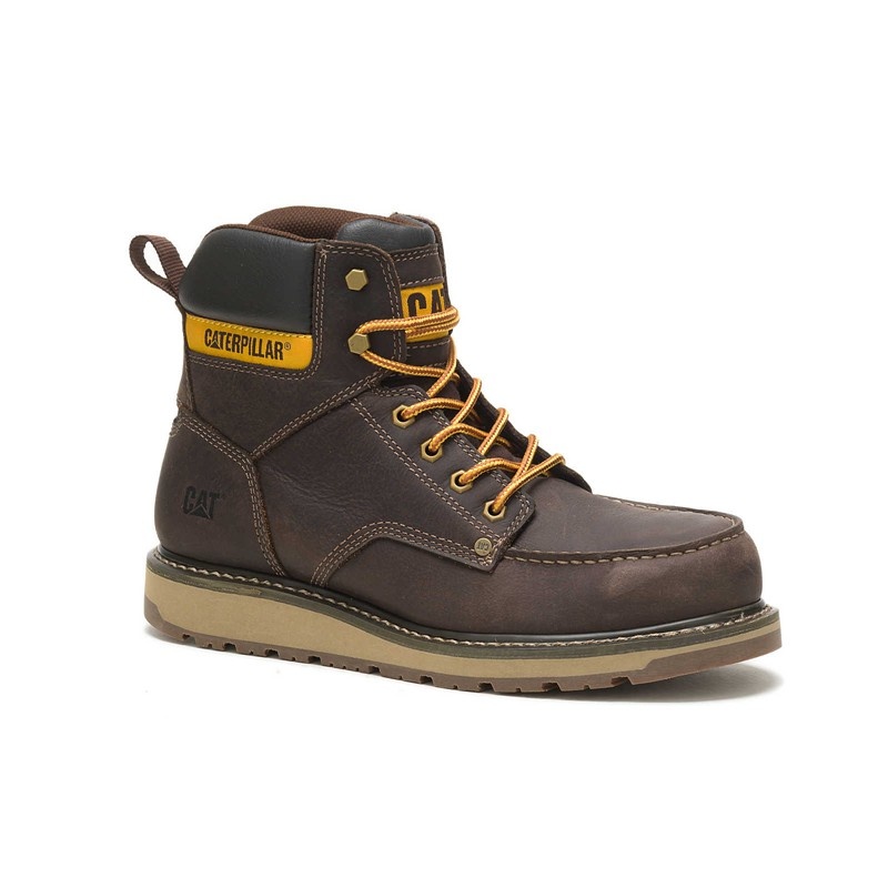 Brown CatFootweat Calibrate Steel Toe Men's Work Boots | NZ1538427