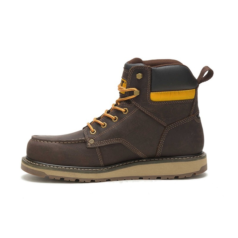 Brown CatFootweat Calibrate Steel Toe Men's Work Boots | NZ1538427